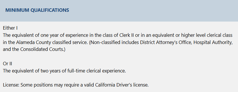 Specialist Clerk I Transferable Skills